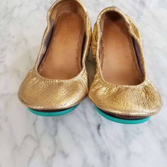 Tieks Golden Glitz Size 7 - Picture 2 of 4